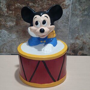 Mickey Mouse Cookie Jar Drum Walt Disney Productions S 869